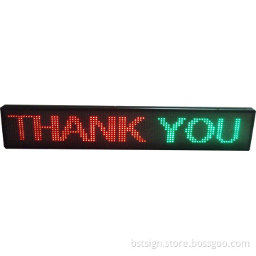 Tri-Color Programmable Indoor DOT Matrix LED Moving Sign (P7.62)